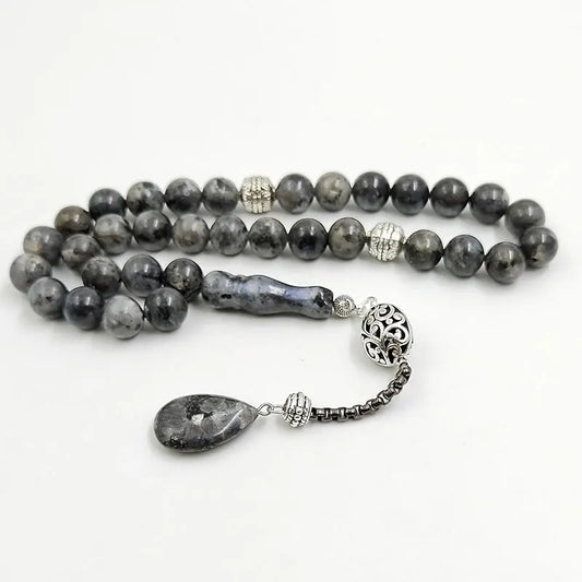 Tasbih  Natural Labradorite Stone muslim bracelet misbaha islamic accessories ramadan