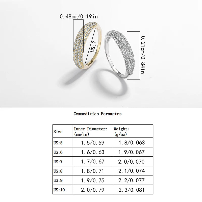 Hip-hop Classic Genuine S925 Silver Baby's Breath Full of Diamonds Personalized Ring for Men and Women