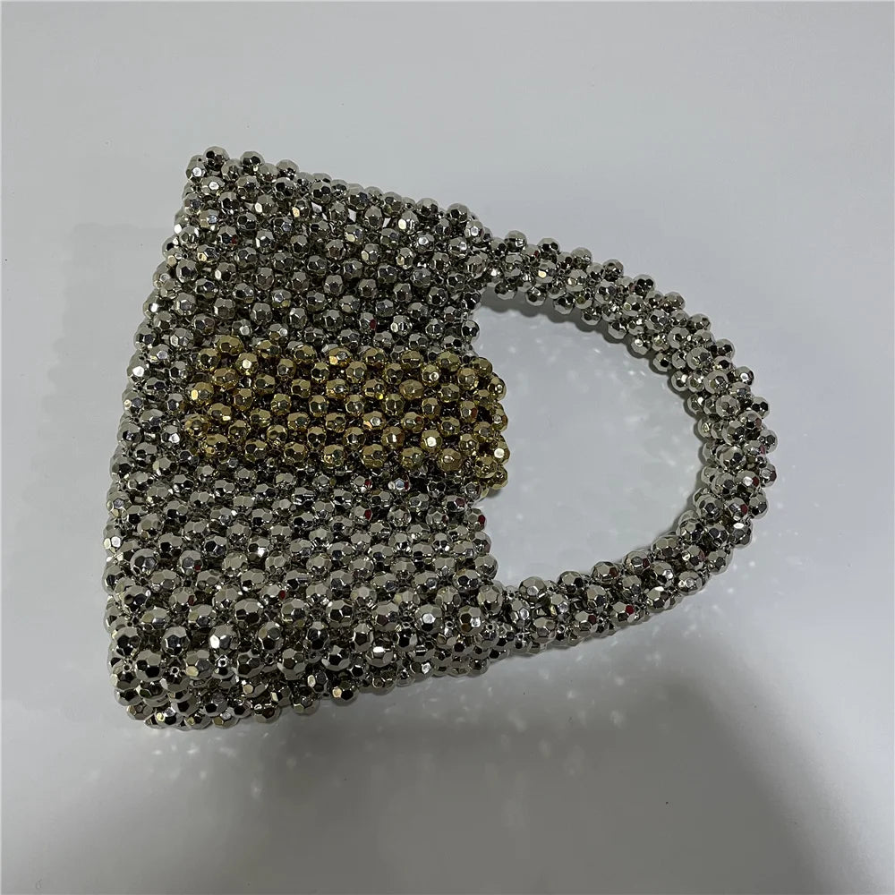 Handmade Beading Bag Silver Gold Aurora Dream