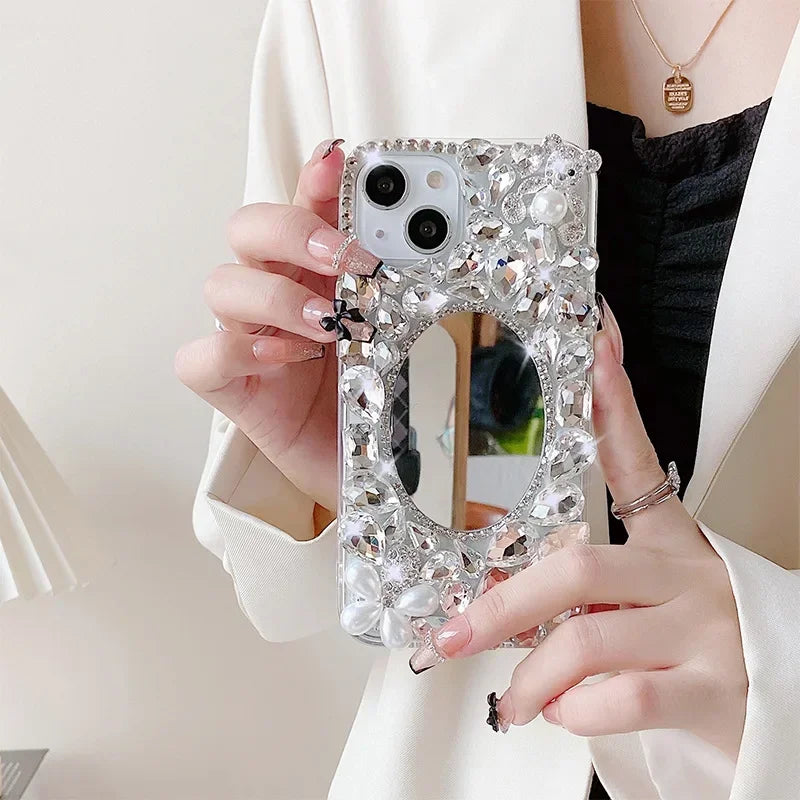 Luxury Handmade Rhinestone Crystal Phone Case for Huawei P50 P60 Pro Mate 50 60 Honors 80 90 100 Pro