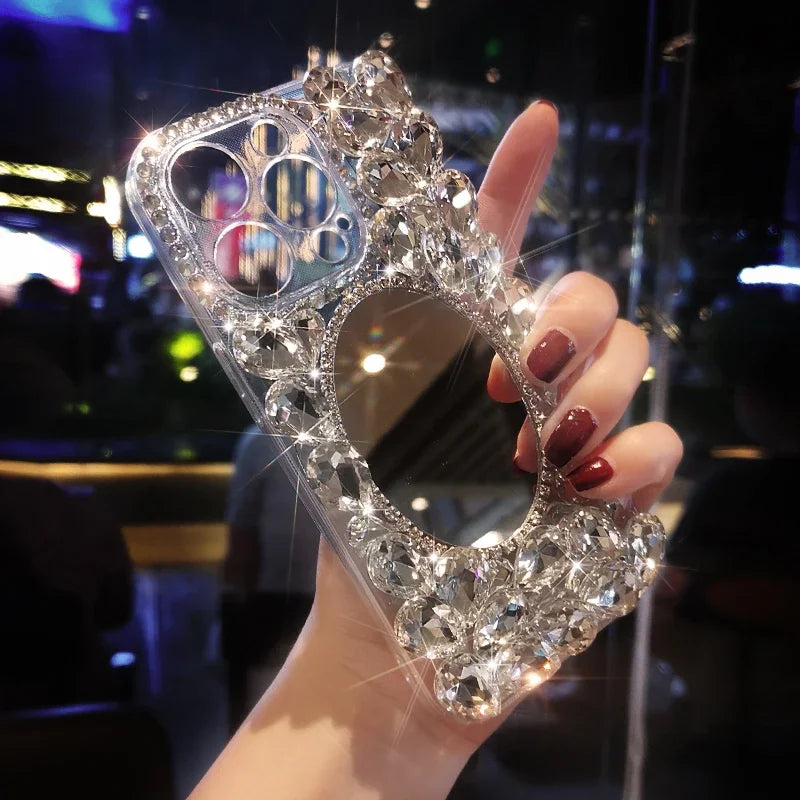 Sparkling Rhinestone Case for Huawei P50 P60 Pro Mate 50 60 Honors 80 90 100 Pro Crystal Clear Cover