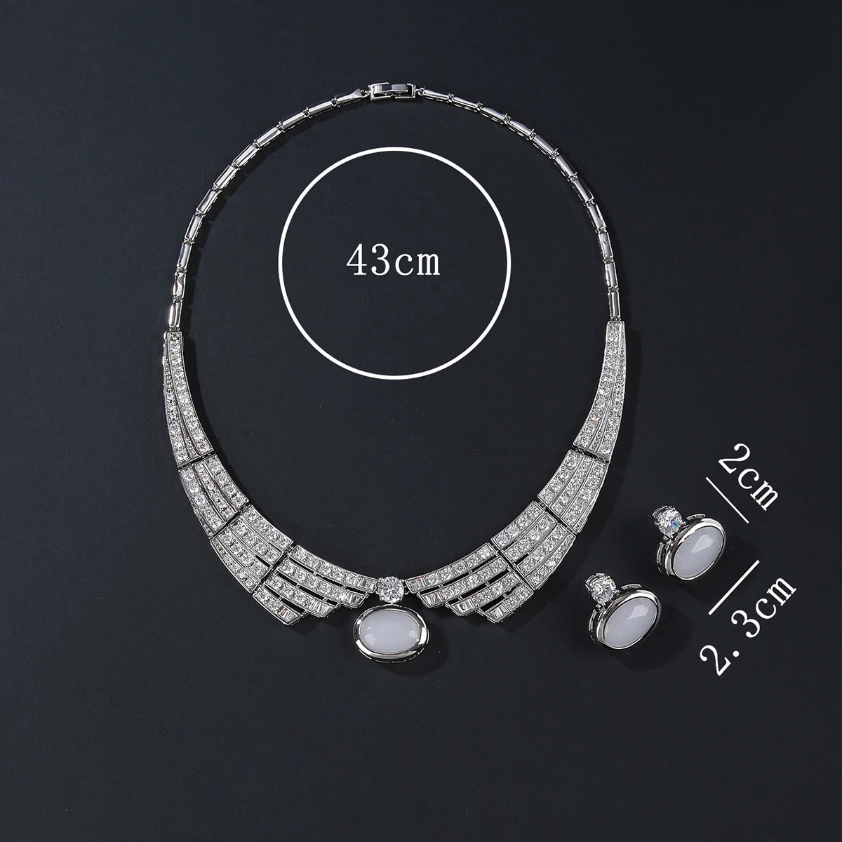 Luxury Pieces High Quality Zirconia Fashion Zirconia  Set Jewelry Zirconia