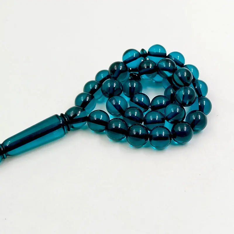 Tasbih Blue Resin muslim  prayer beads arabic bracelet turkish fashion Misbaha Islamic accessories eid gift adha