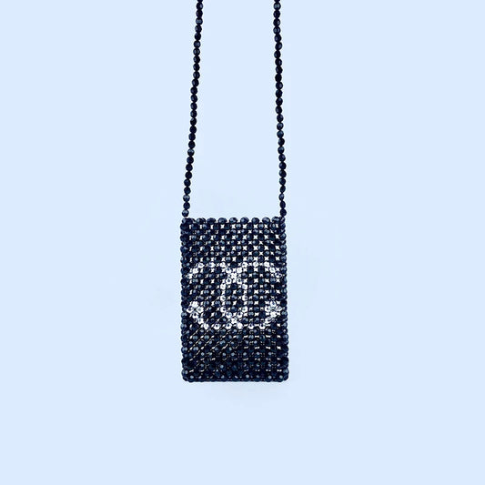 Spring and Summer New Bag Handmade Pearl Bag Cute Change Mobile Phone Bag Beaded Weaving Single Shoulder Crossbody Bag