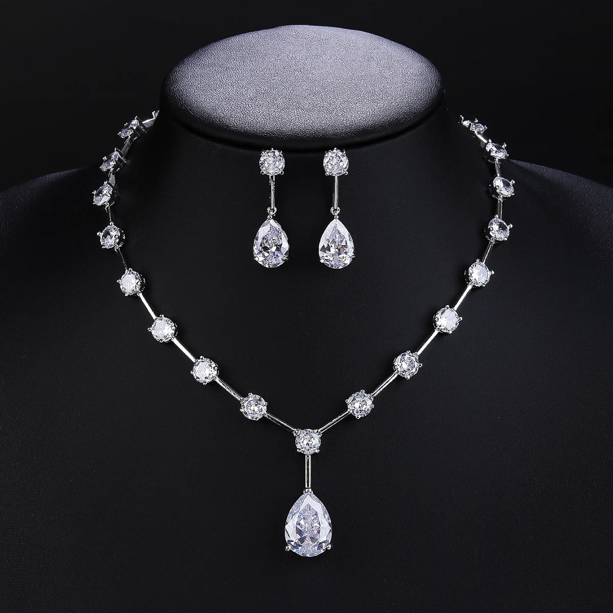 Fashion Simple Crystal  Zirconia  Set  Jewelry