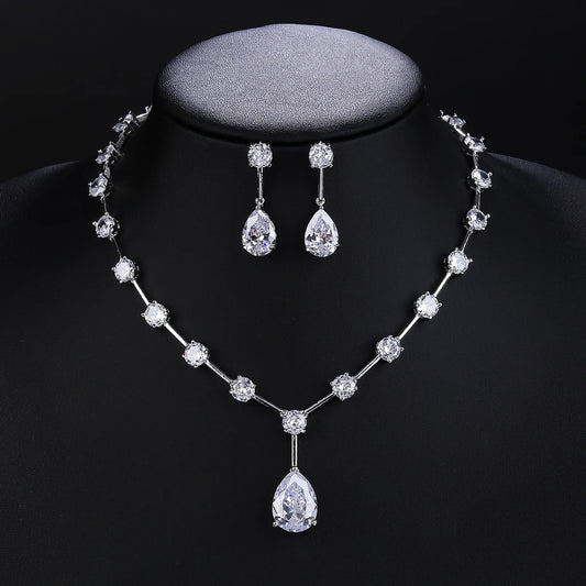 Fashion Simple Crystal  Zirconia  Set  Jewelry