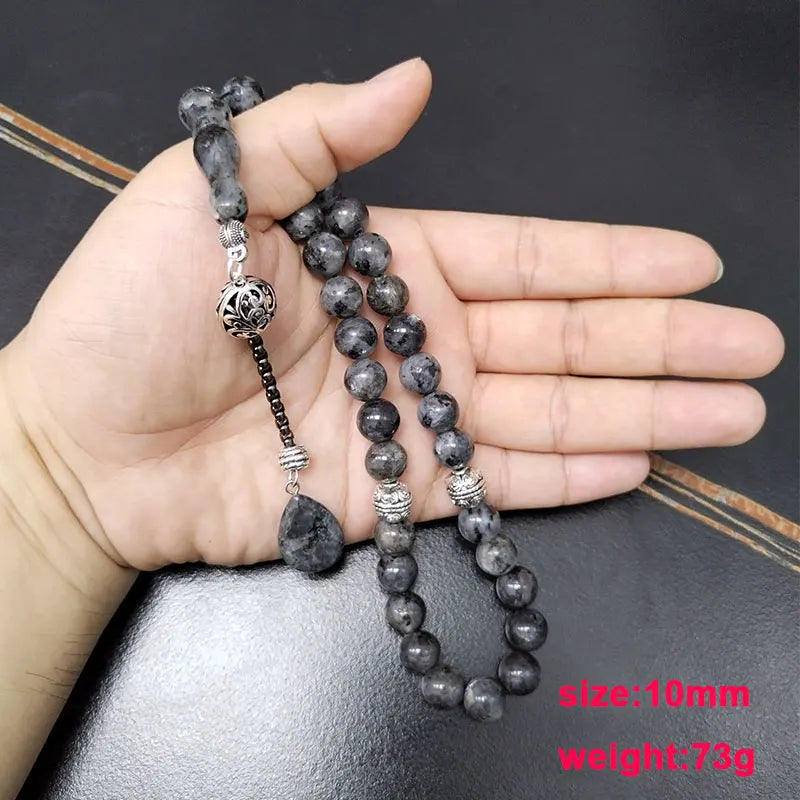 Tasbih  Natural Labradorite Stone muslim bracelet misbaha islamic accessories ramadan