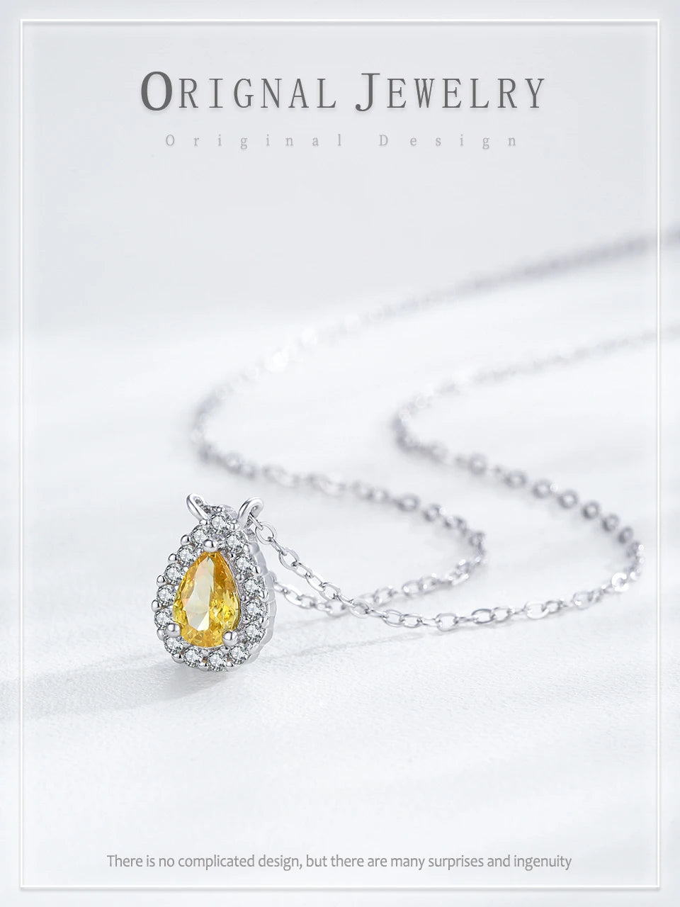 Luxury Yellow  925 Sterling Silver Fashion Jewelry Set