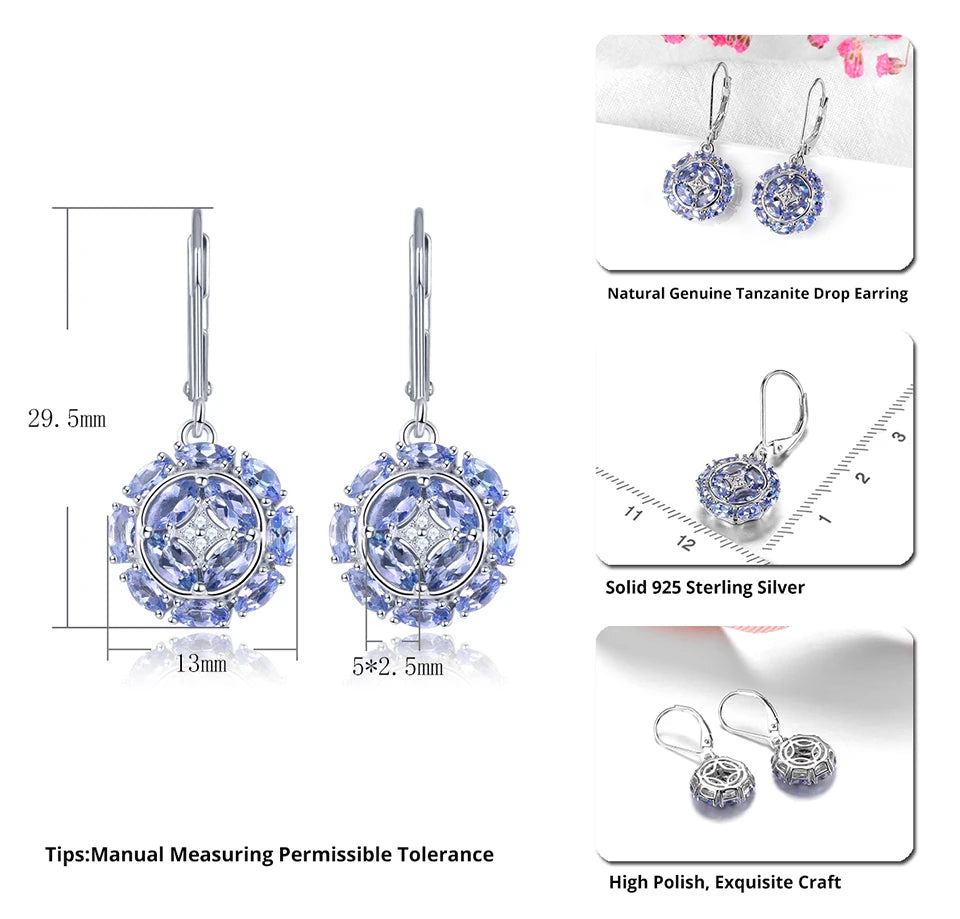 Natural Tanzanite Sterling Silver S925