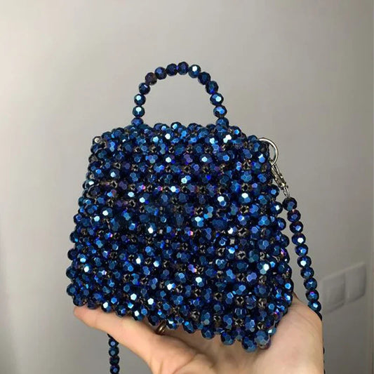 Handbags Blue Crystal Beaded Fashion