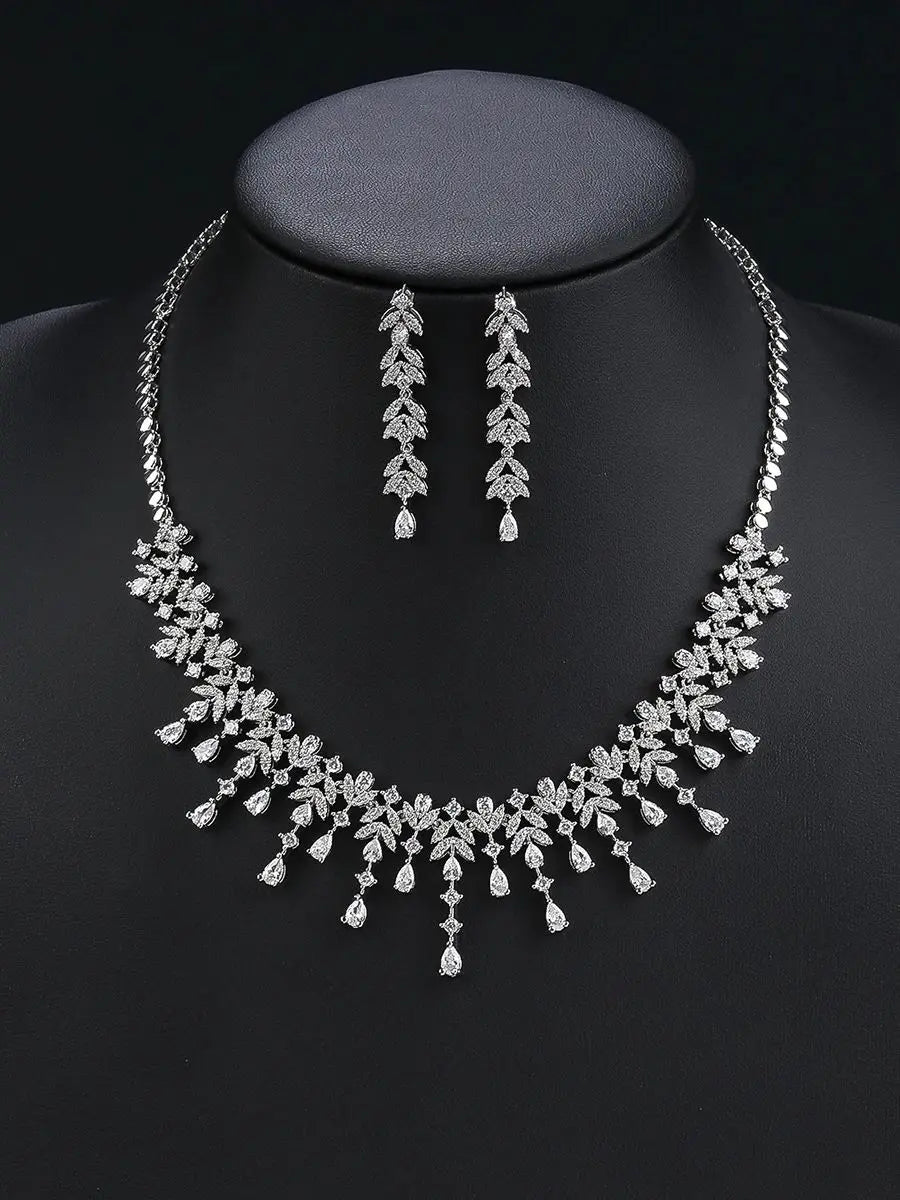 Set   Luxury Dubai White Zirconia Jewelry