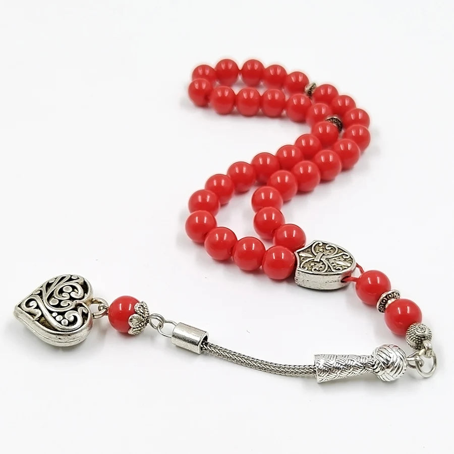 Tasbih Red stone 33 45 66 99 prayer beads misbaha Women jewelry muslim bracelet arabic islamic accessoires