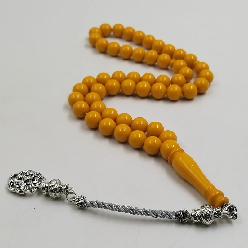 Tasbih yellow resin Eid Gift Adha Muslim bracelet  Rosary prayer beads arabic islamic fashion bracelet Misbaha