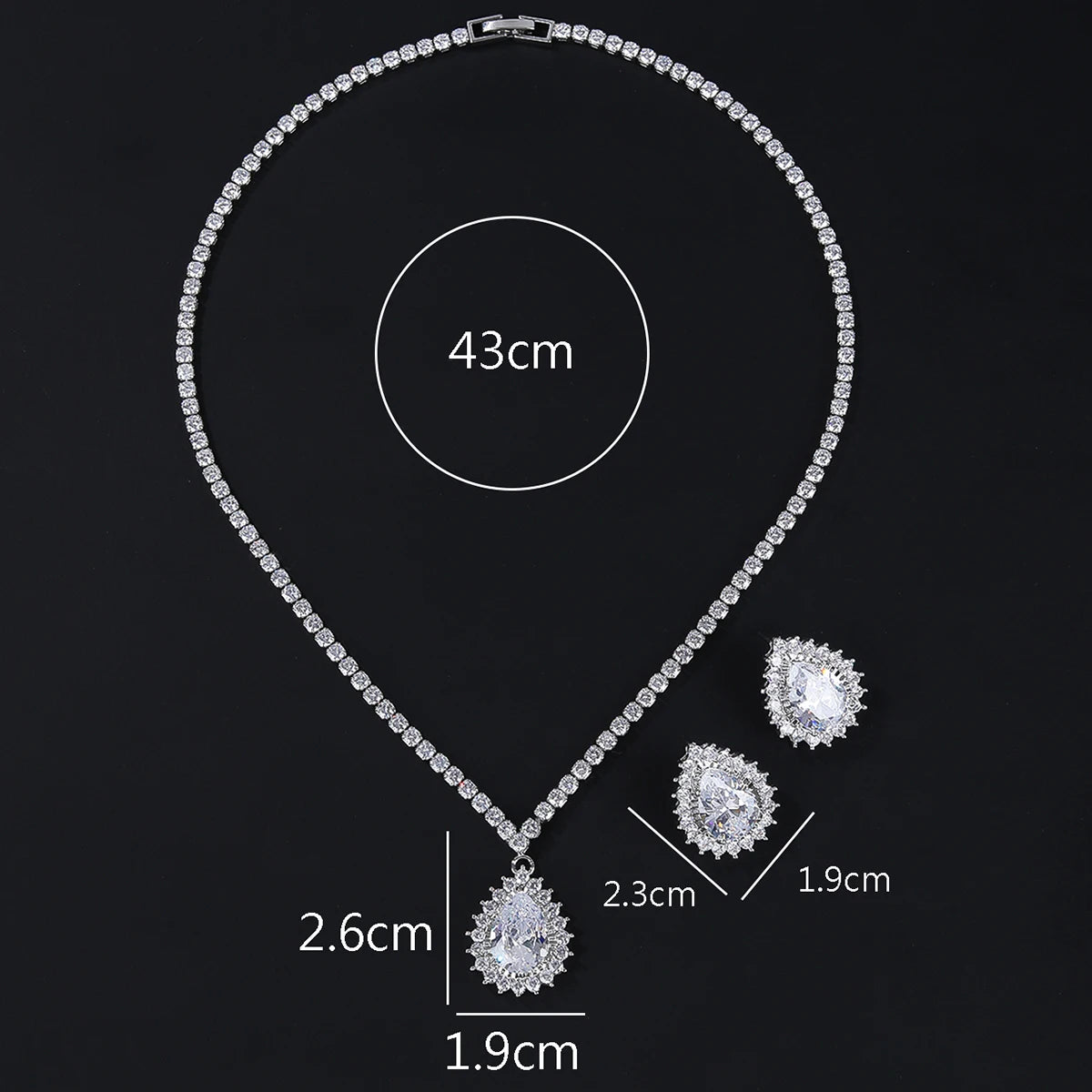 Luxury Pieces High Quality Zirconia Fashion Zirconia  Set Jewelry Zirconia