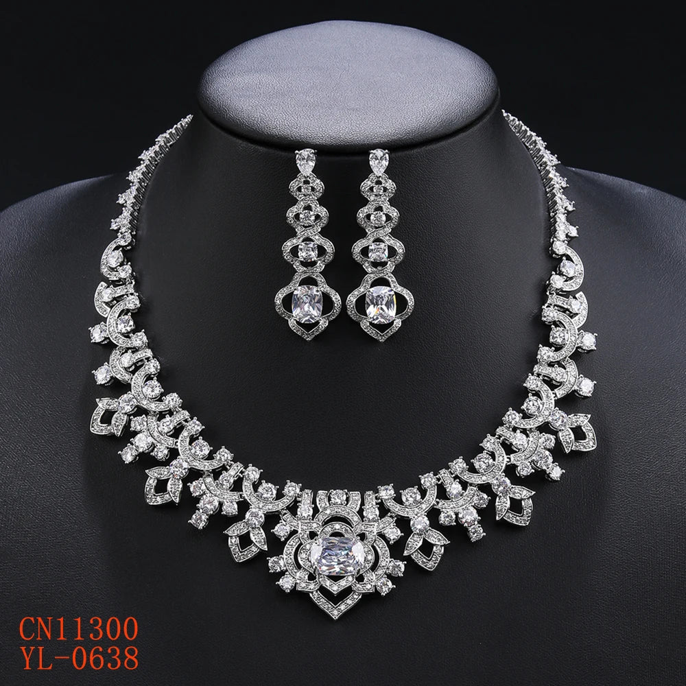 Luxury  Zirconia Wedding Jewelry Set