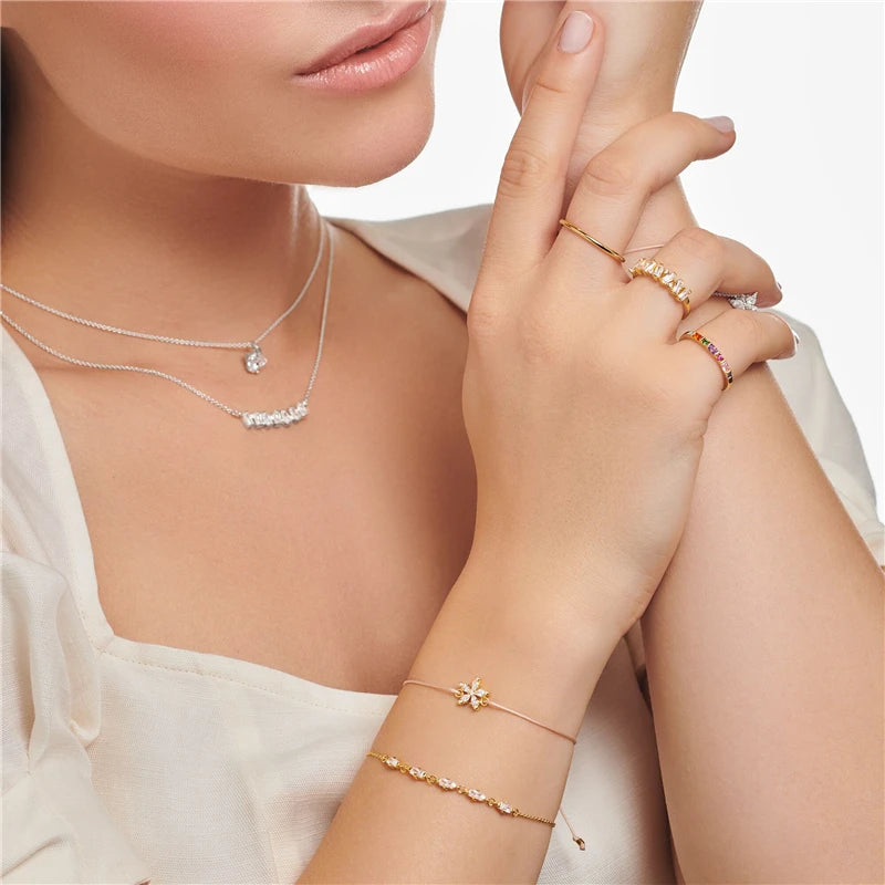 Crystal Gold Color Rings  Jewelry