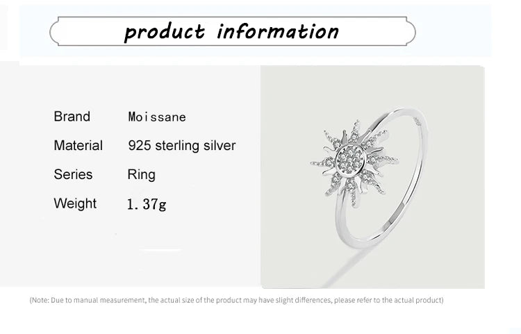 Sun Flower Sterling Silver Diamonds Jewelry