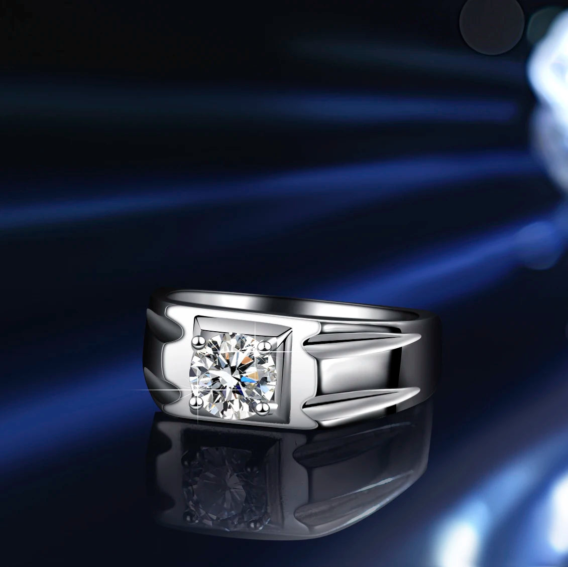 Moissanite ring Diamond romantic