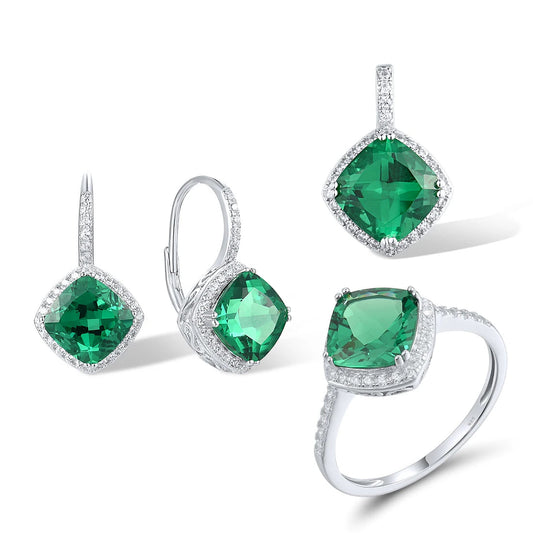 925 Sterling Silver Green Jewelry