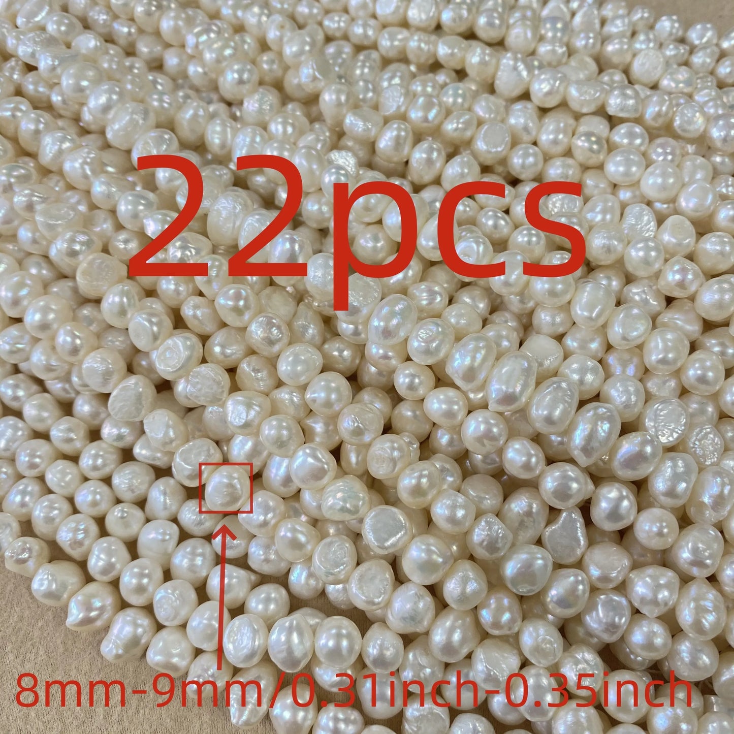 17cm String Natural Baroque Freshwater Pearl Beads 8-9mm Beads DIY Jewlery Making Kit for Necklace Bracelet Earring