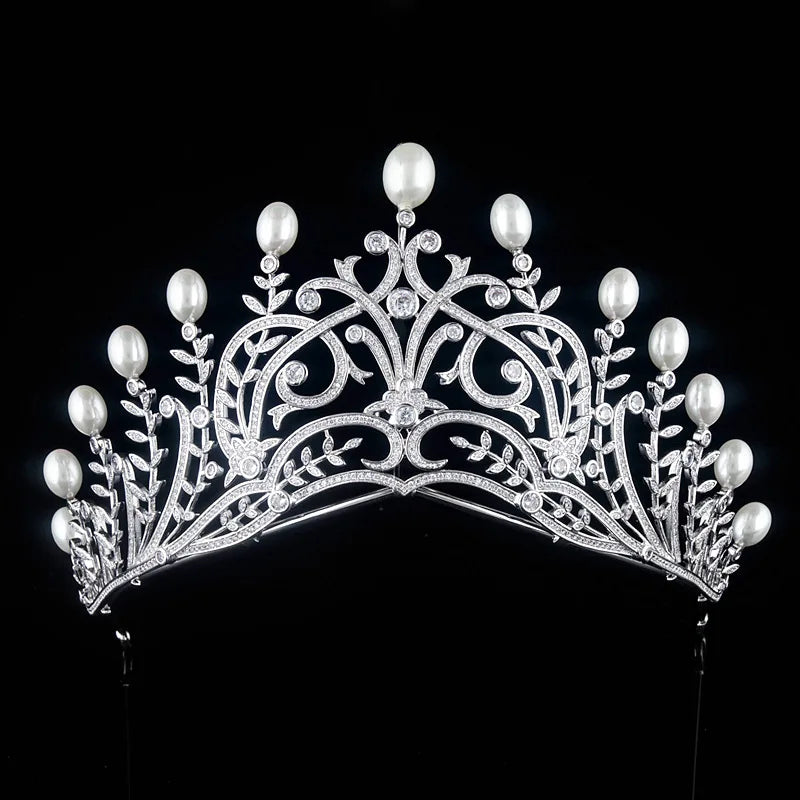 Luxury  Zirconia Crown Accessories Princess  Crystal Queens