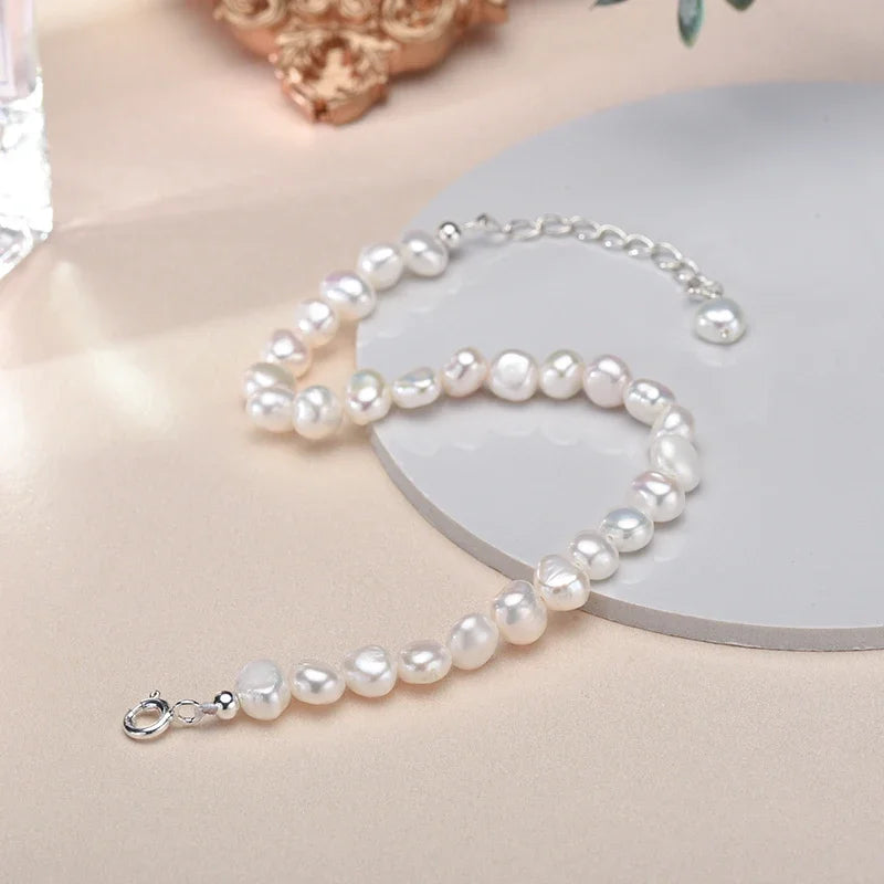 925 Sterling Silver Bracelets with Pearl  Freshwater Pearl