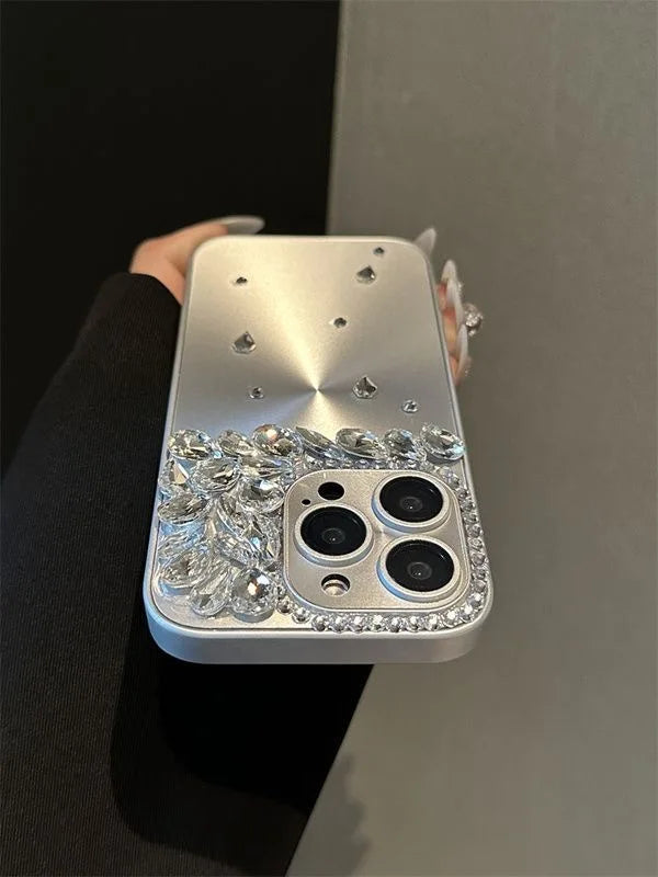 High Quality Luxurious Diamond Phone Case For iPhone 16 15 14 13 12 11 ProMax Plus+ Cover For iPhone 16Pro Glitter Diamond Cover