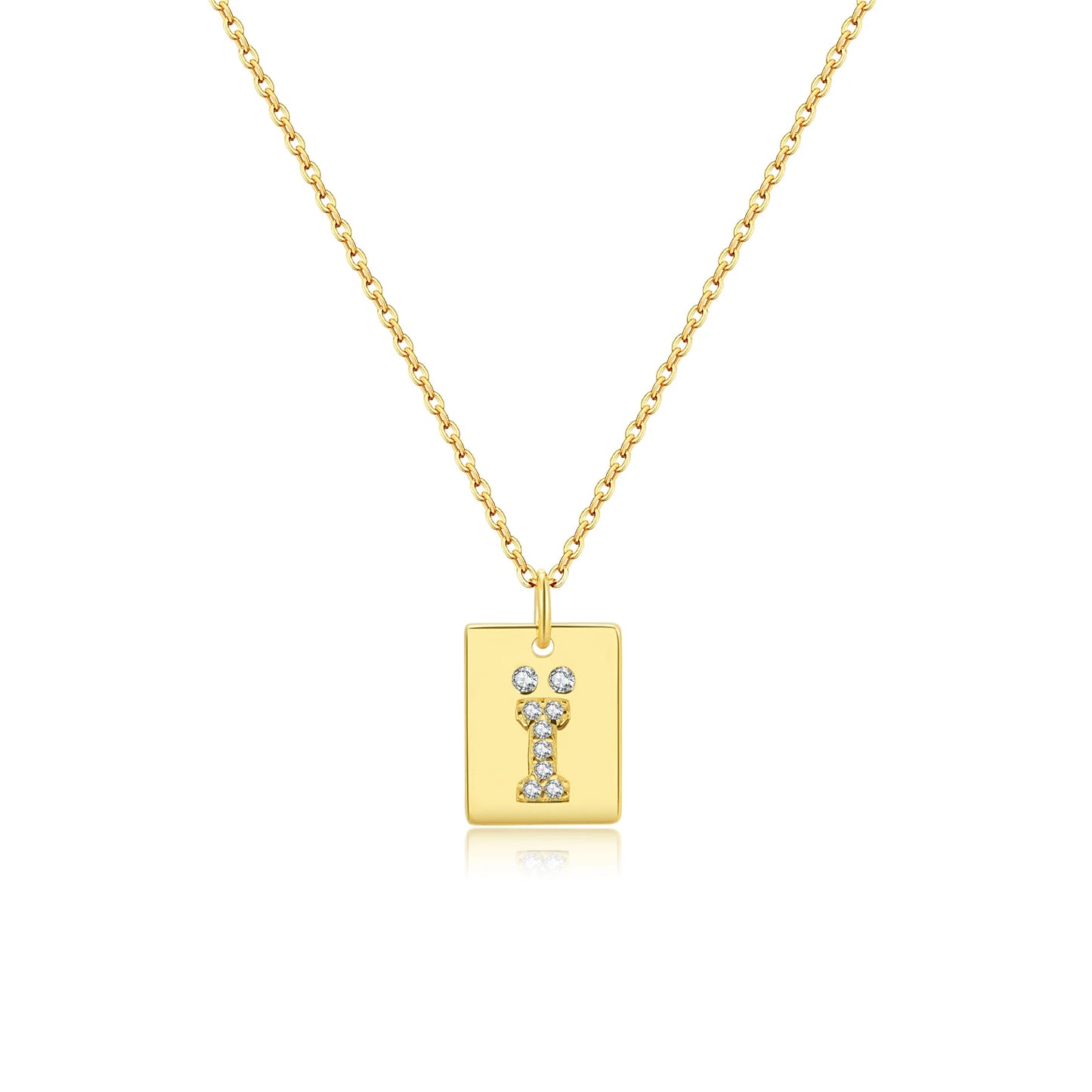 925 Sterling Silver Gold Square