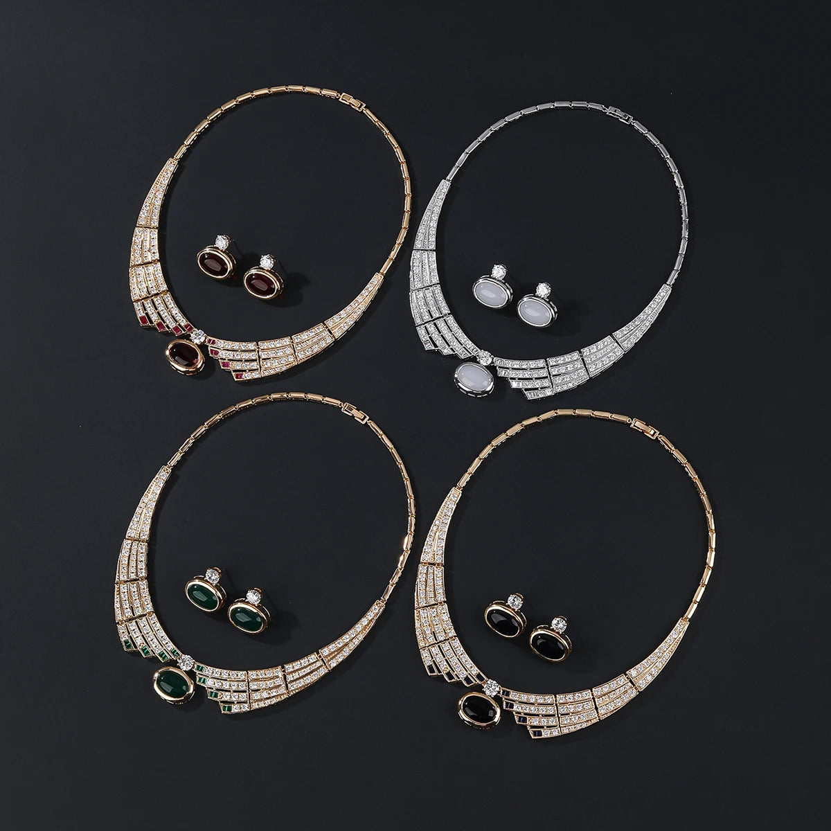 Luxury Pieces High Quality Zirconia Fashion Zirconia  Set Jewelry Zirconia