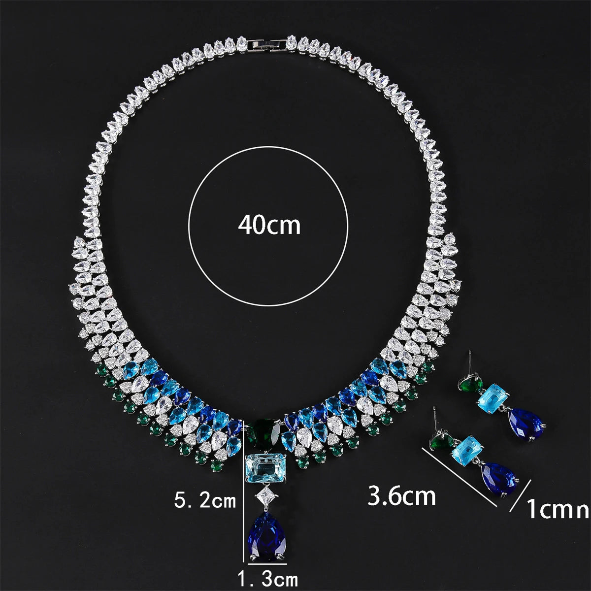 Luxury Pieces High Quality Zirconia Fashion Zirconia  Set Jewelry Zirconia