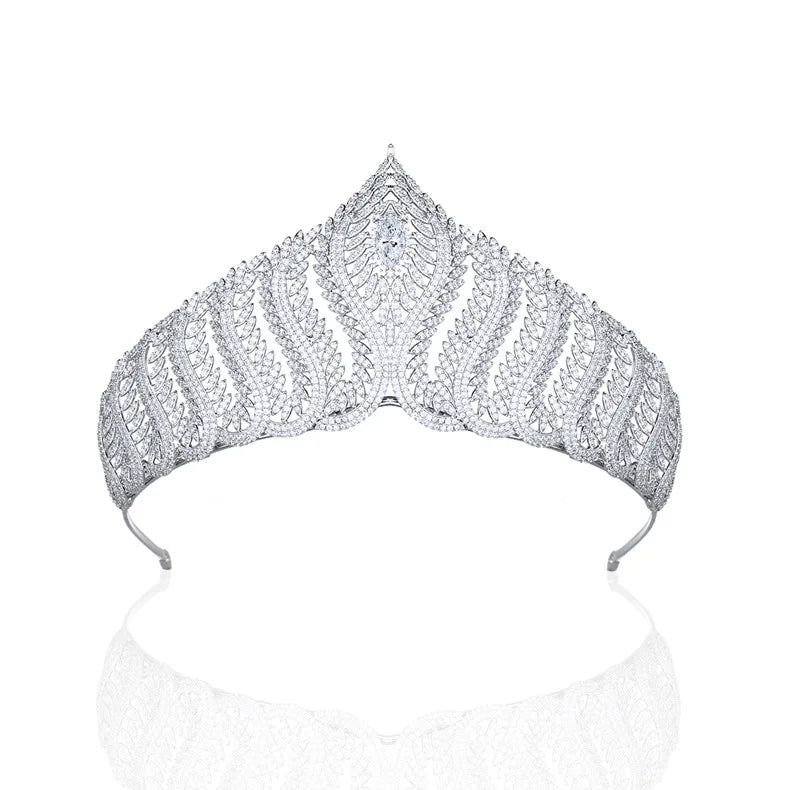 Luxury Crystals Zirconia Crown Hair Jewelry Accessories