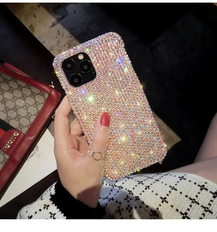 Luxury Glitter Bling Crystal Diamond Phone Case For SamsungS24 S23 S22 S21 S20 S10 Plus Ultra Fe Note 10 20 ZFlip 3 ZFold4 Cover