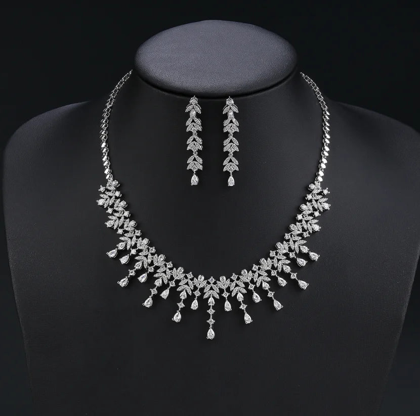 Set   Luxury Dubai White Zirconia Jewelry