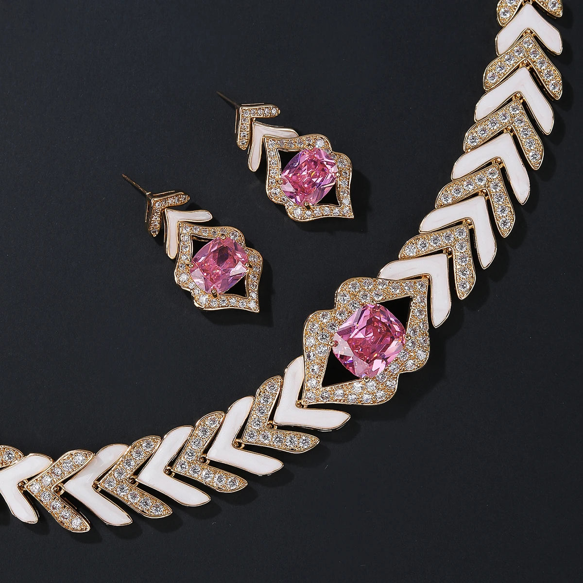 Fashion Pink, Red Zirconia Sets  Accessories