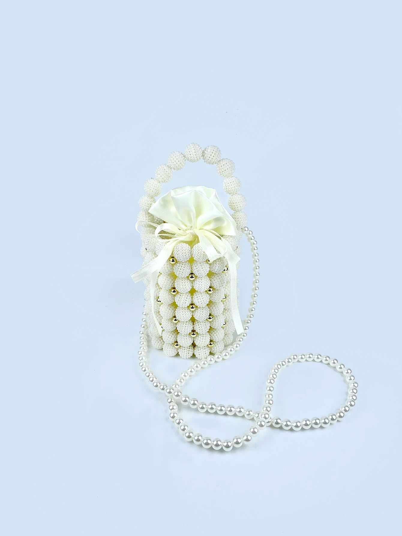 Small fragrance style bayberry ball pen holder bag dinner bag hand-woven beaded pearl bag large size