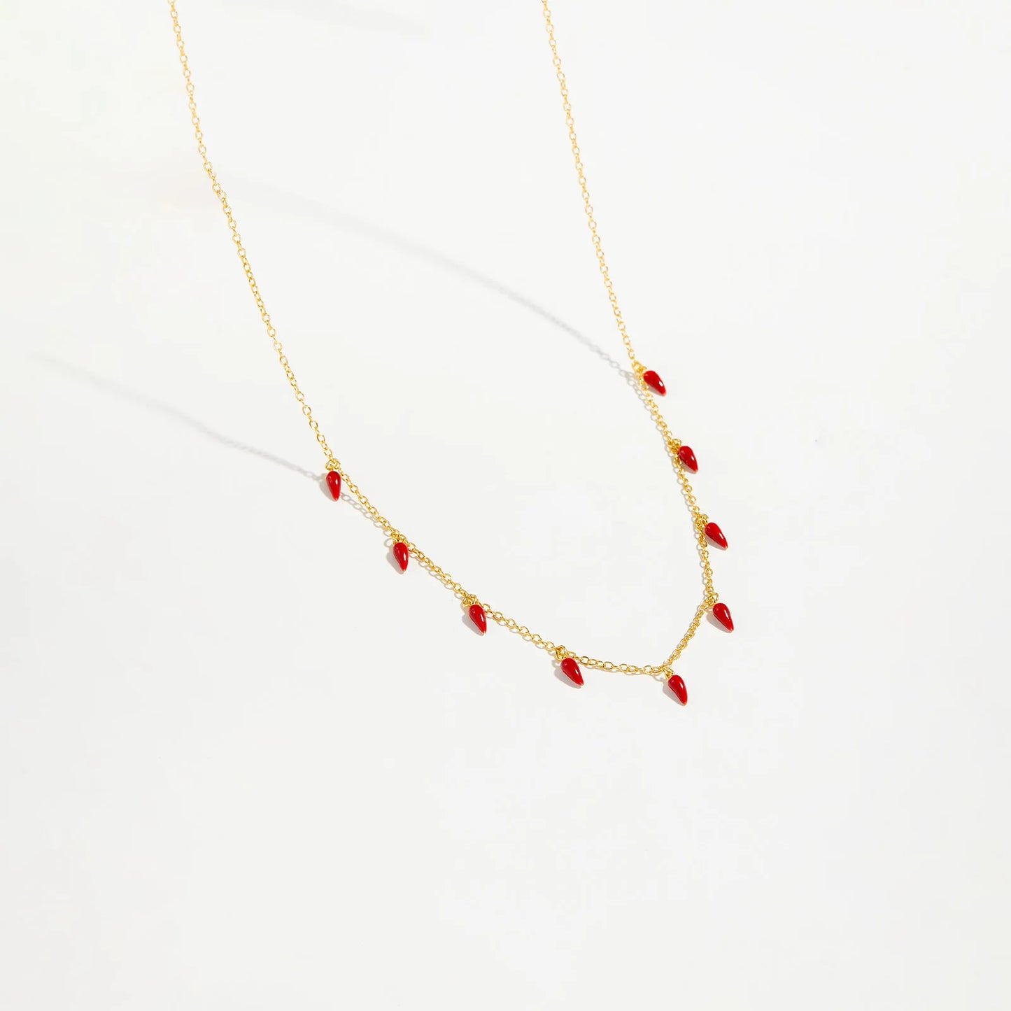 925 Sterling Silver Gold Red Chili Spicy