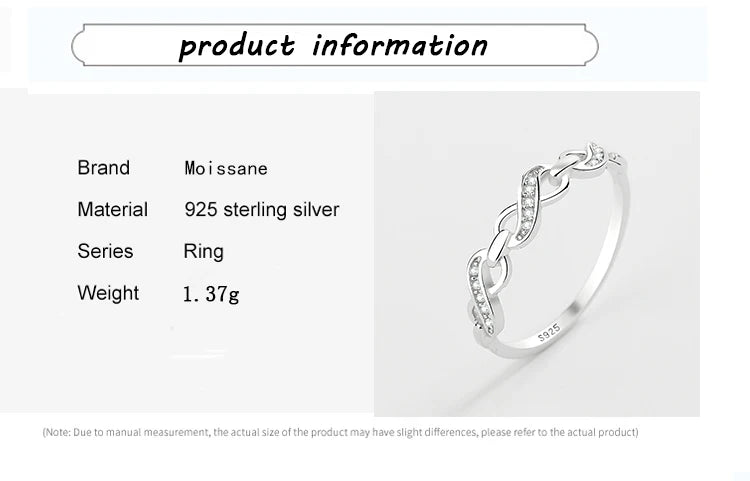 2022 NEW Fashion Irregular Ring For Women Genuine S925 Sterling Silver Cubic Zirconia CZ  Girls Anti-allergy Jewelry Gifts