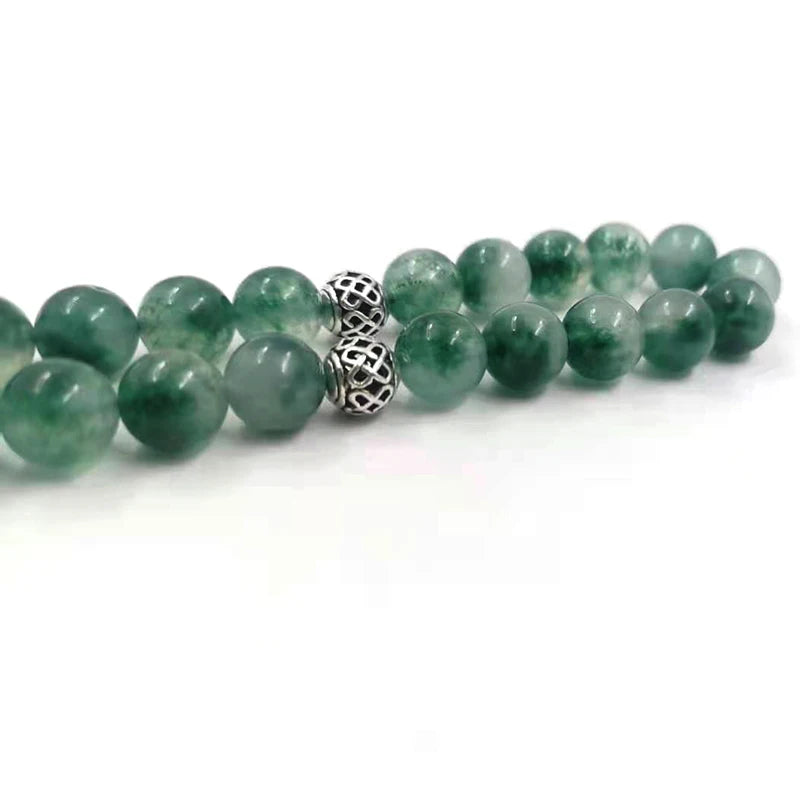 Tasbih Natural tasbih green Jade stone misbaha bracelet isalmic eid gift  turkish fashion