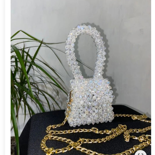 Bags Luxury Designer Handmade Crystal Shining Crossbody Handbag Exquisite Small Dinner Bag Customized Finished Product