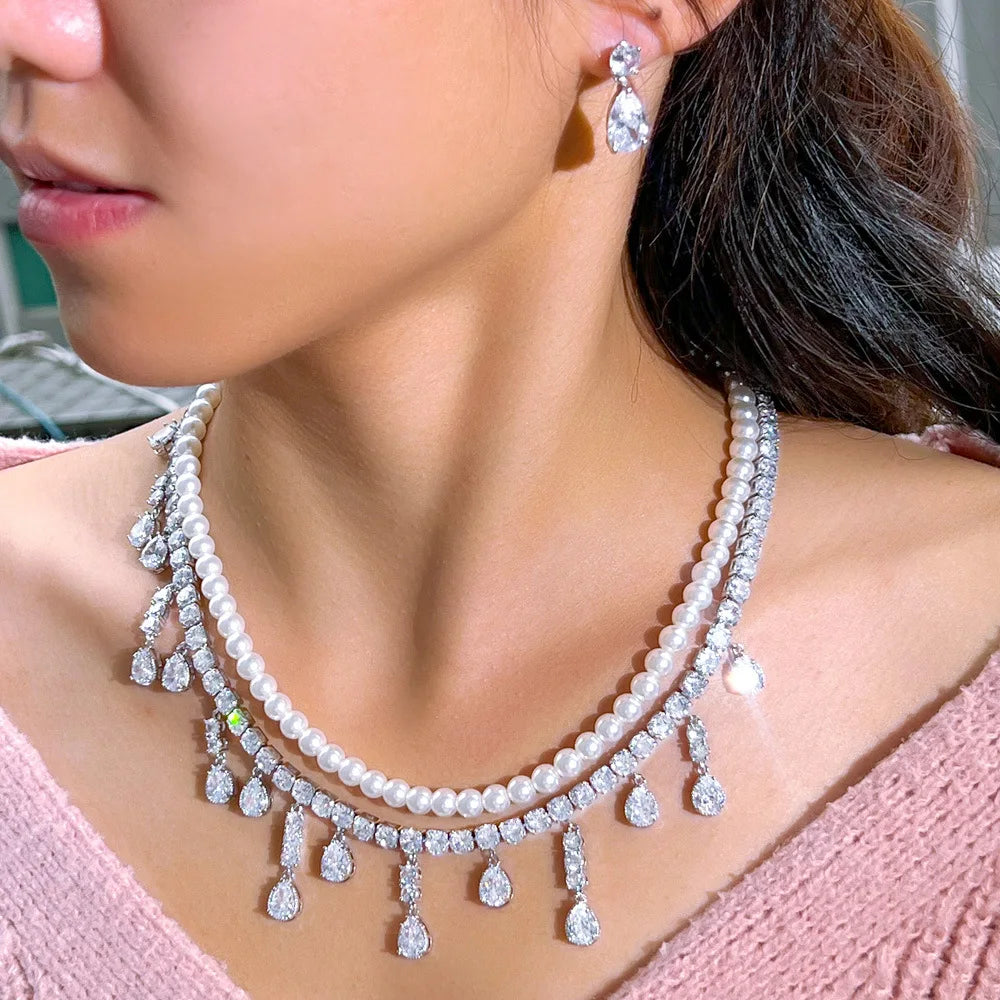 Luxury Pieces High Quality Zirconia Fashion Zirconia  Set Jewelry Zirconia