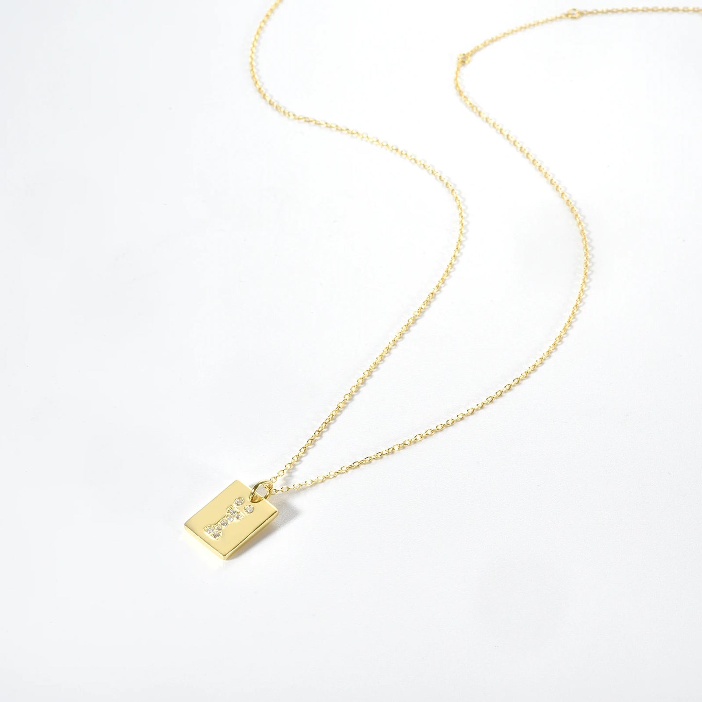 925 Sterling Silver Gold Square