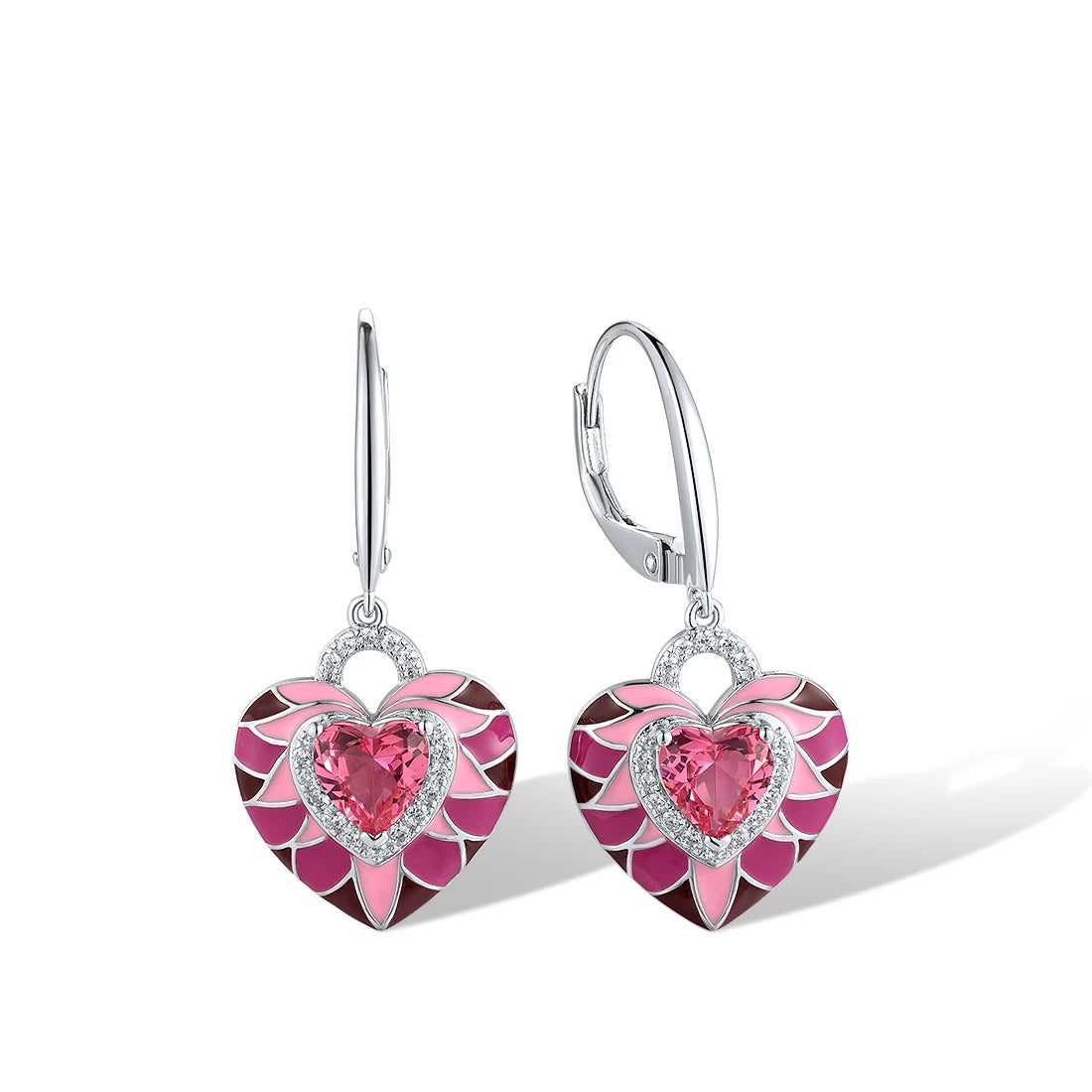 925 Sterling Silver Jewelry Set  Pink Heart  Fantastic