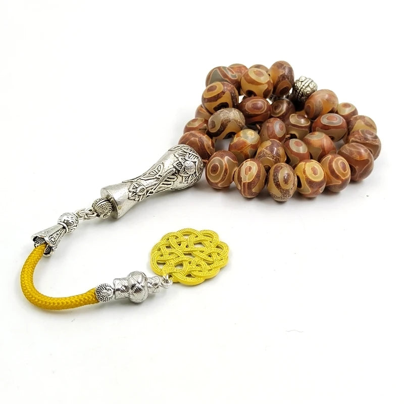 Tasbih handmade Muslim misbaha with Trabzon pendant Islam prayer beads luxurious Eid