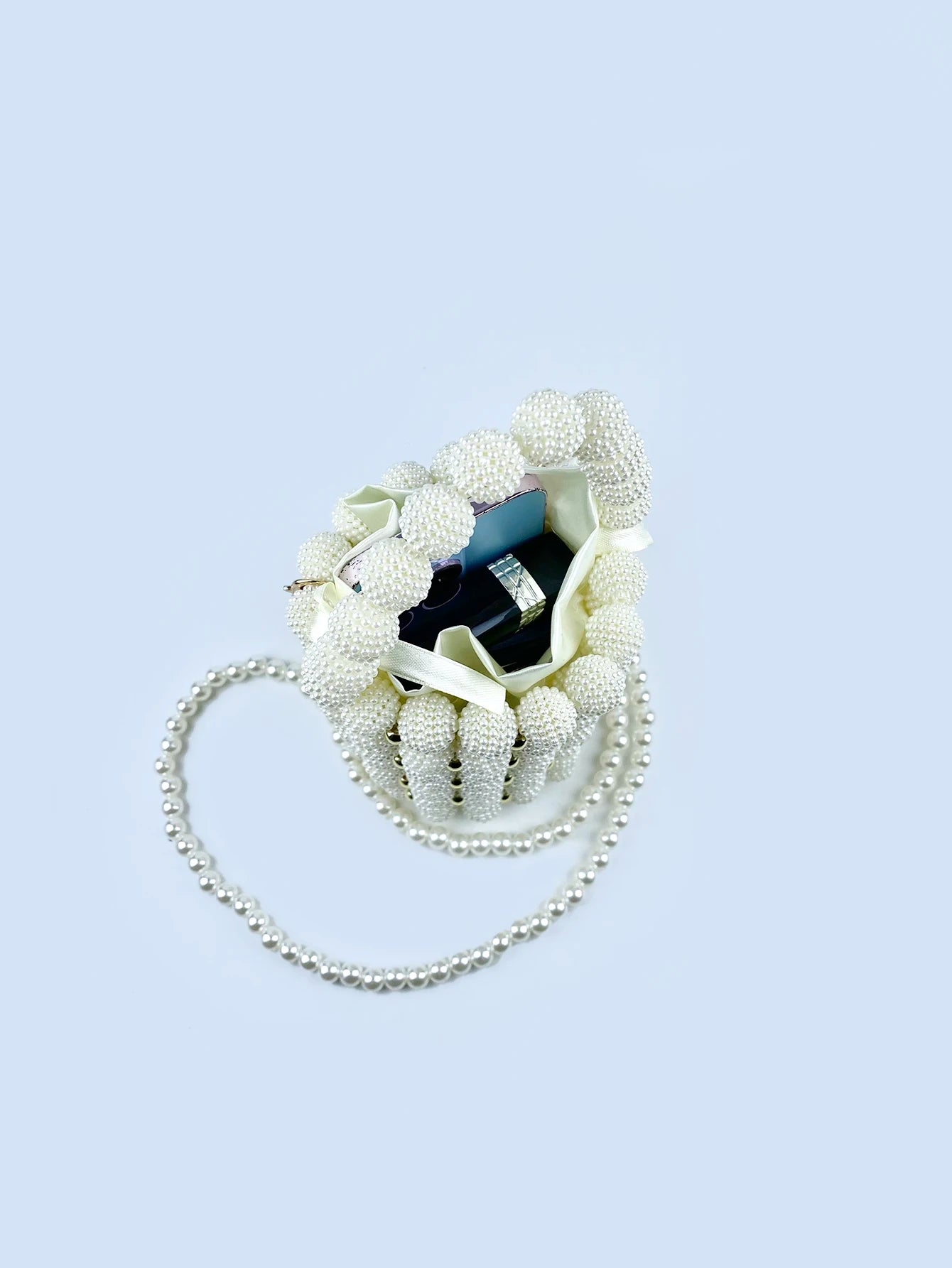 Small fragrance style bayberry ball pen holder bag dinner bag hand-woven beaded pearl bag large size