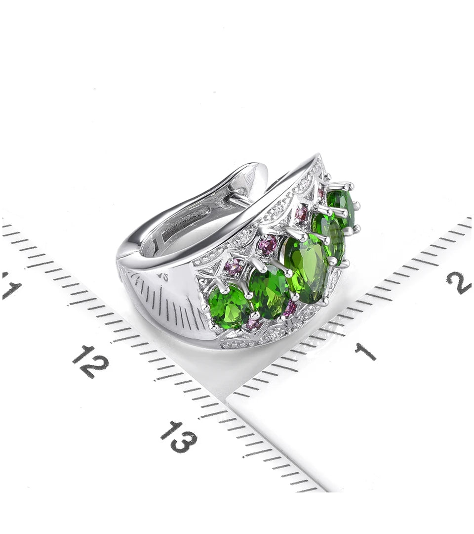 Natural Chrome Diopside Sterling Silver