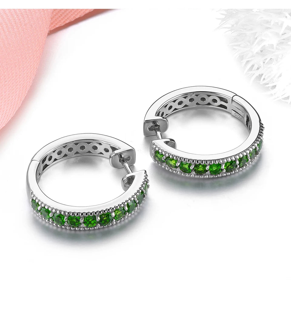 Natural Chrome Diopside Sterling Silver Gemstone Classic Style Fine Jewelrys S925