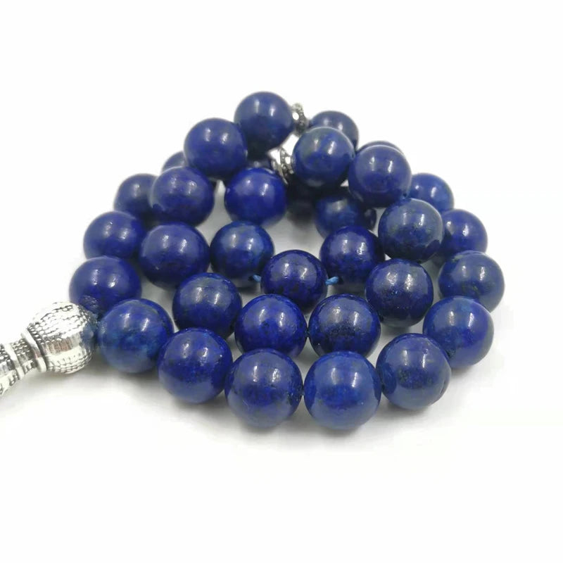 Tasbih men gemstone Lapis lazuli islamic Rosary Muslim Paryer beads arabic misbaha bracelets Eid gift ramadan accessories