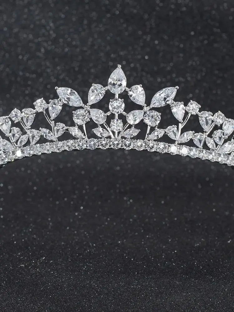 Zirconia Wedding Crown Hair Jewelry Accessories