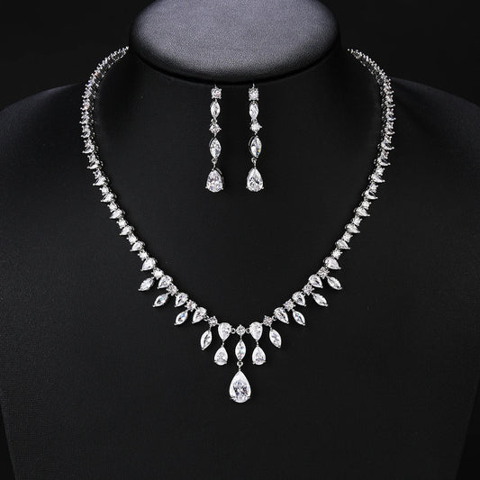 Fashion Simple  Zirconia Jewelry Set