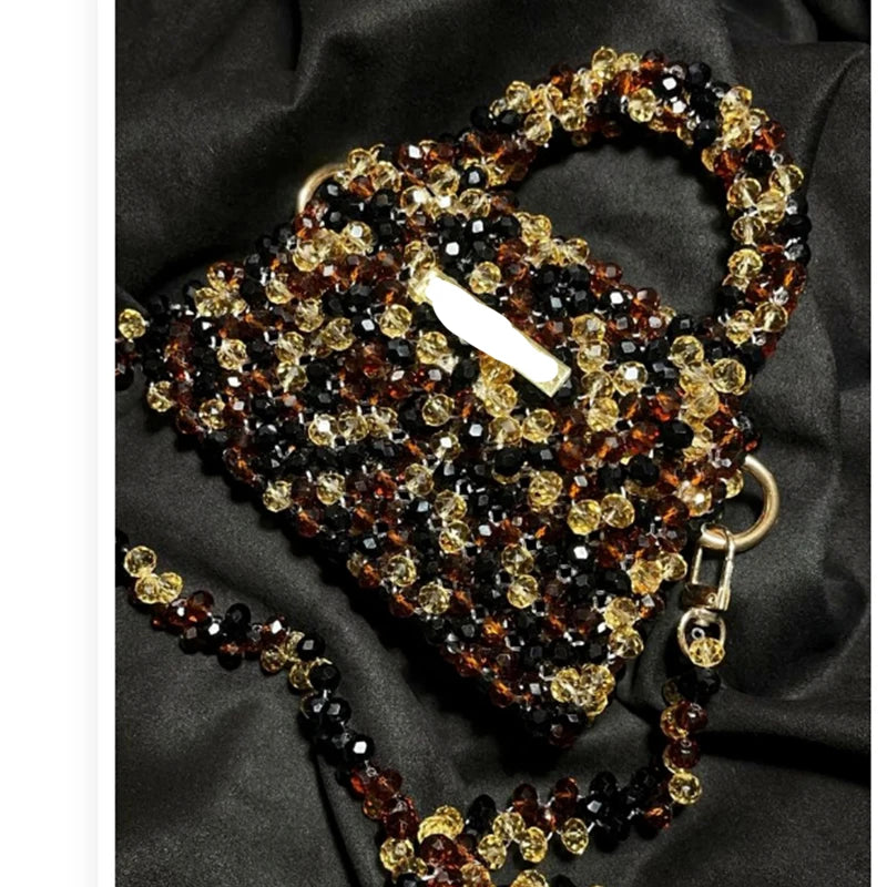 Handbag High Quality Texture Handmade Sparkling Crystal